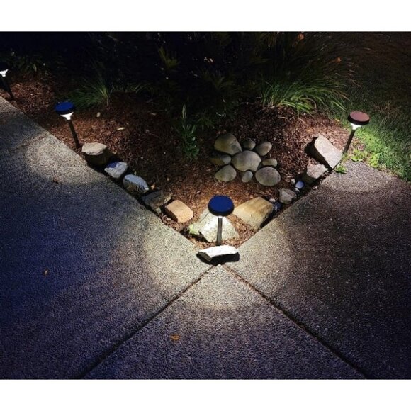 8 Pack Solar Pathway Lights, Solar Lights Outdoor, Warm White Solar Pathway - Picture 2 of 3
